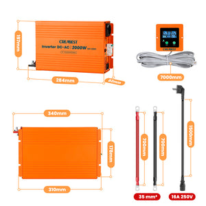 2000W Convertisseur 12V 220V