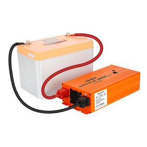 CREABEST 1500W Convertisseur 12V 220V Pur Sinus pour Camping Car, Caravane, Avec RCD, MPS, ASI, R10, Câble-convertisseur 25 mm² & Câble AC