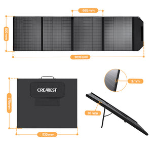 400W Panneau Solaire Pliable per Generateur Electrique Camping-car caravane
