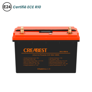 Batterie LiFePO4 100Ah 12.8V pour camping-car caravane camping bateau hors réseau