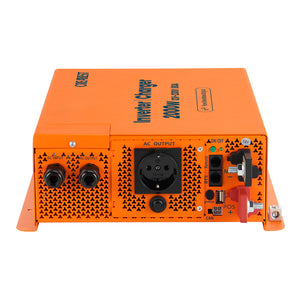 CREABEST 2000W Convertisseur 12V 220V Pur Sinus pour Camping Car, Caravane, avec MPS & Chargeur 80A & Câble-convertisseur 35 mm²