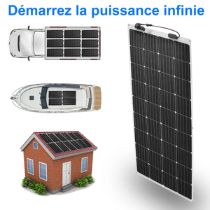 Panneau Solaire Souple 175W Monocristallin idéal pour Camping-car, Caravane, Bateau