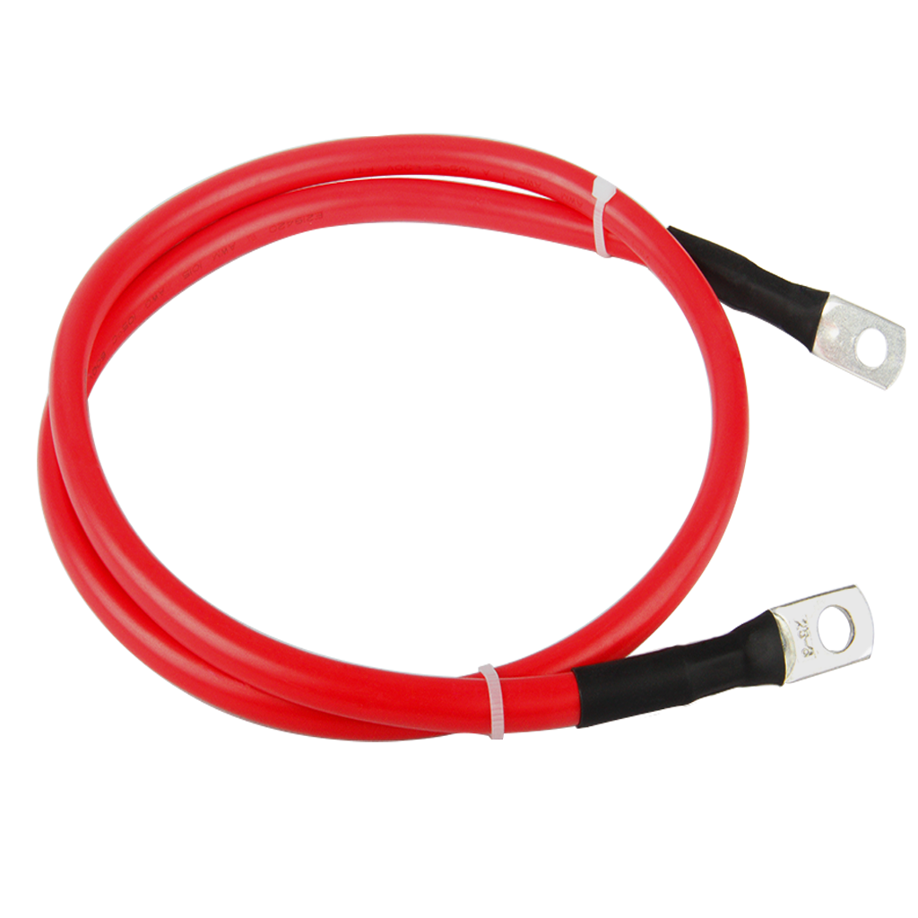 Câble onduleur de batterie pour solaire, mobil home, voiture, bateau, 2  AWG, 100 cm, cosses de câble M8, cuivre pur, 1 rouge + 1 noir