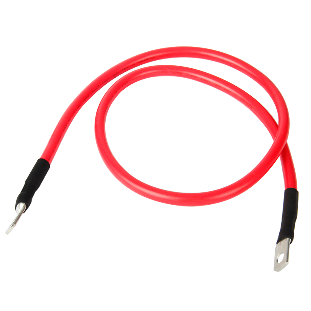 Cable Batterie 2pcs Câble de Batterie, Câble d'allumage 70 cm 6 AWG Câbles  D'onduleur de Batterie avec Cosses à Anneau Fil de Cuivre pour Camion,Auto