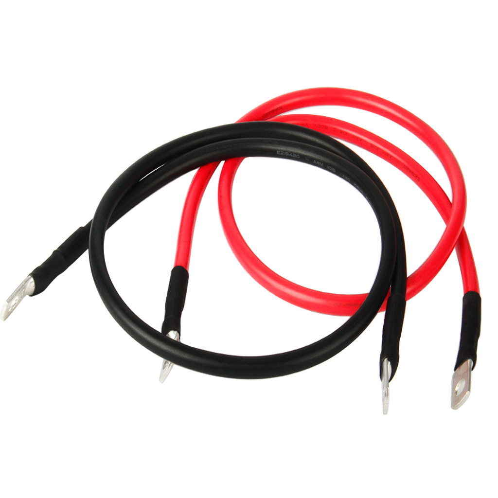 Câbles de batterie LDOPTO 6 AWG 50,8 cm pour batterie de voiture avec  terminaux, câbles onduleurs de batterie en cuivre étamé rouge + noir pour