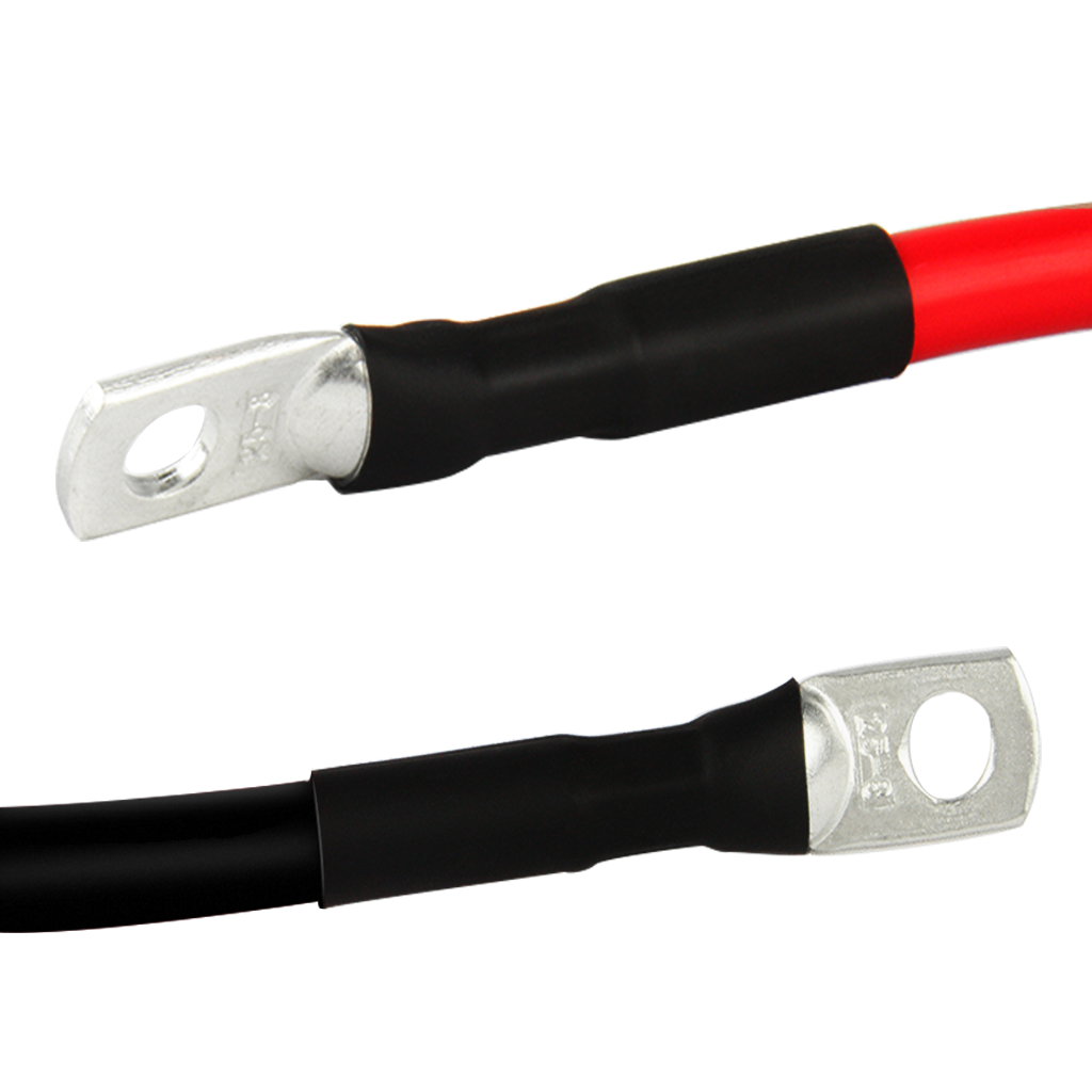  SANOU Câble de Batterie 35mm² 2AWG 30cm Cable Batterie Voiture  2 Pièces Cable Batterie Onduleur avec Bornes à Anneau pour Moto Voiture  Bateau Solaire