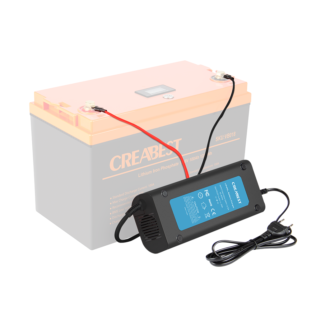 CREABEST Chargeur Batterie 12V 10A pour LiFePO4 Gel Lithium –