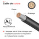 Câble de connexion de module solaire Creabest 10FT 10 AWG (6 mm²) avec une paire de fiches de câble pour modules photovoltaïques