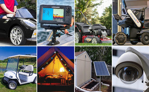 Batterie LiFePO4 30Ah 12.8V pour camping, solaire, hors réseau, bateau, moteurs de pêche à la traîne, détecteur de poisson, lumières, pêche sur glace, roues motrices.