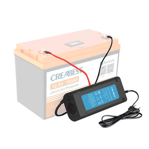 CREABEST Chargeur Batterie 12V 20A pour LiFePO4 Gel Lithium