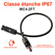 Creabest Câble solaire Prise MC4 Câble d'extension de câblage 10AWG (6 mm²) (une) pour batterie solaire Alimentatiode de